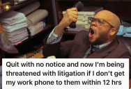Burned-Out Employee Quit A Bad Job Without Notice, So An HR Rep Responded With Unreasonable Legal Threats