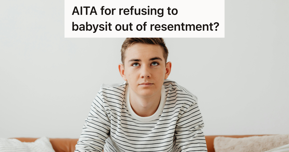 annoyed teenage boy sitting on couch