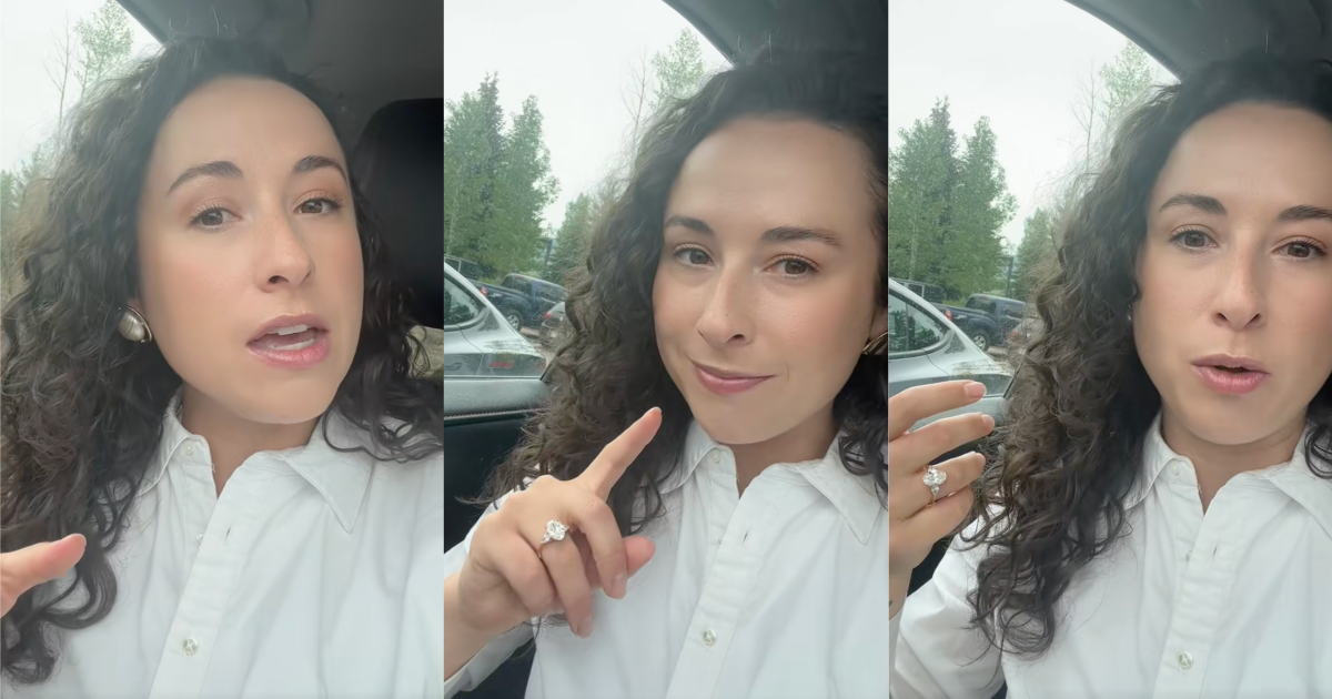 woman talking about gardening