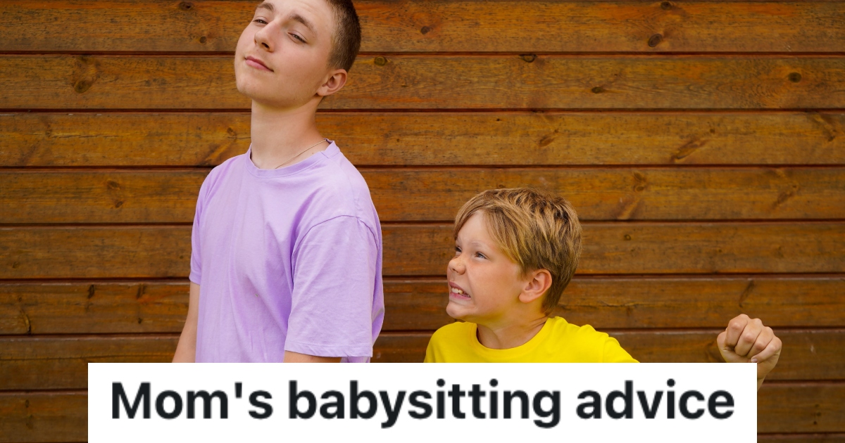 Brother Was Babysitting His Annoying Sibling, So He Followed His Moms Advice And Ignored Him Completely boy ignoring younger brother