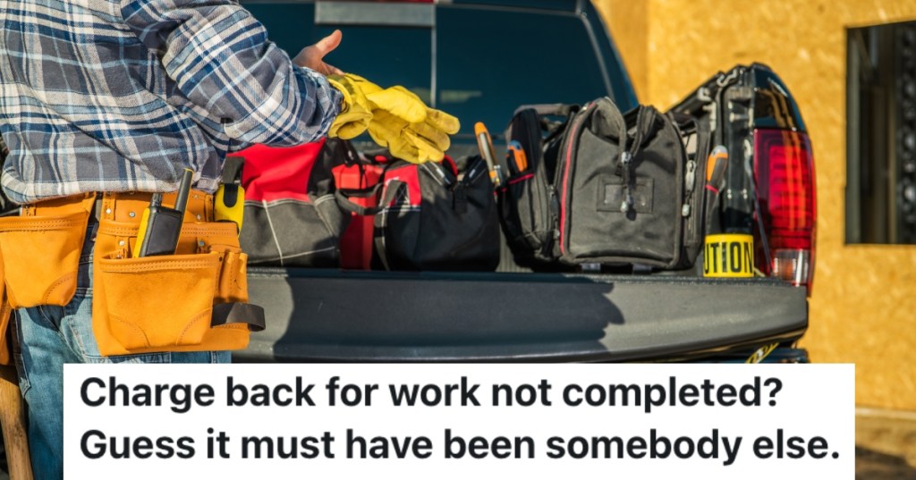 man loading tools in a truck