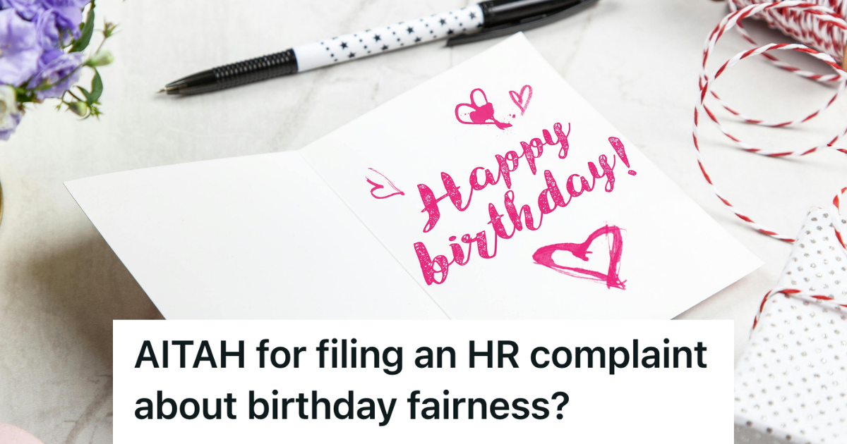 New Hire Felt Snubbed Over A Missing Birthday Card, So An HR Complaint Ended A Beloved Office Tradition birthday card with pink ink
