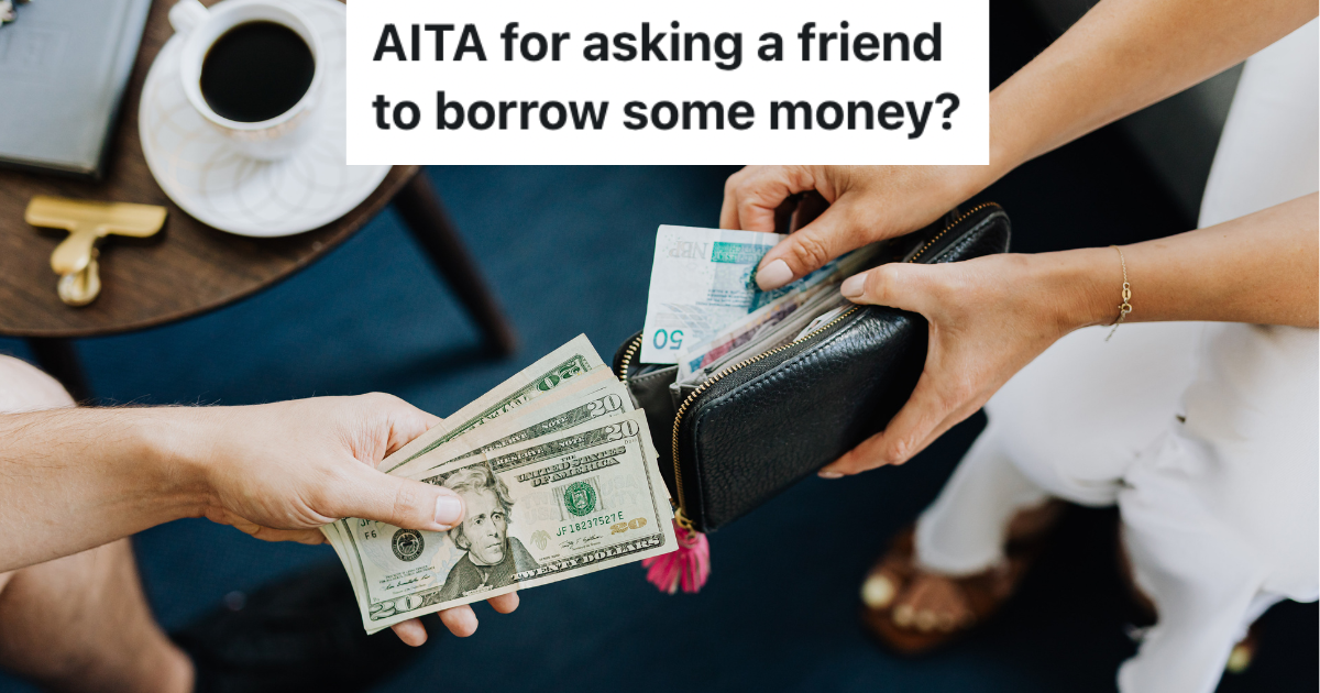 She Asked Her Friend For Money, But Her Friend Refused Because She Hasnt Seen Her In Weeks two people's hands passing money out of wallet.