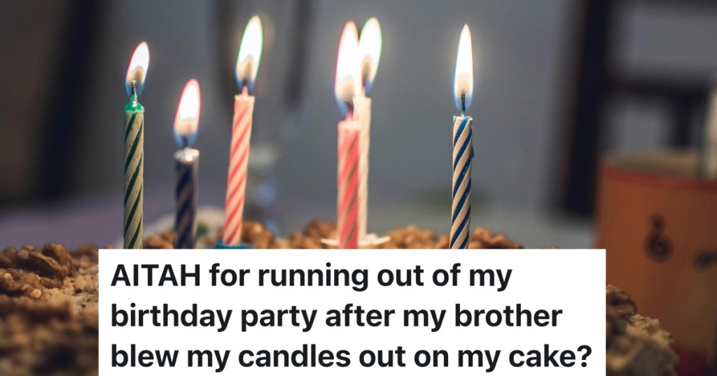 candles lit in a birthday cake