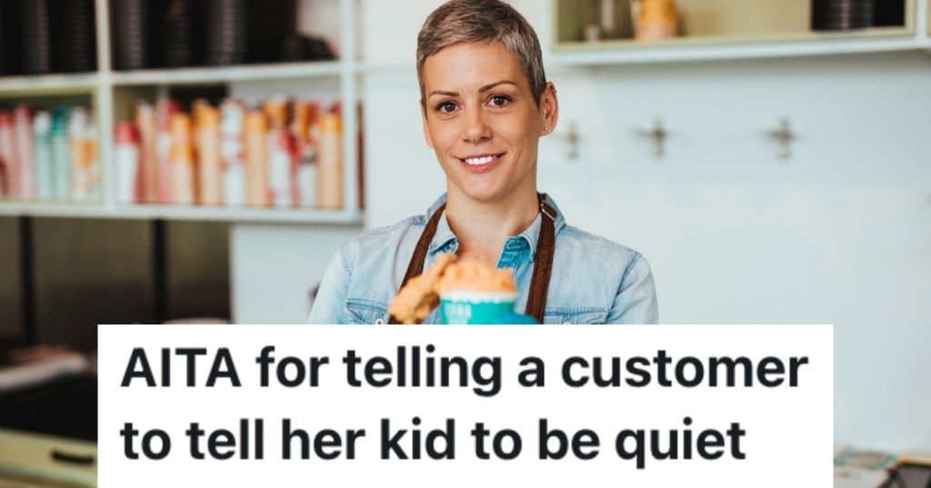 worker in ice cream shop