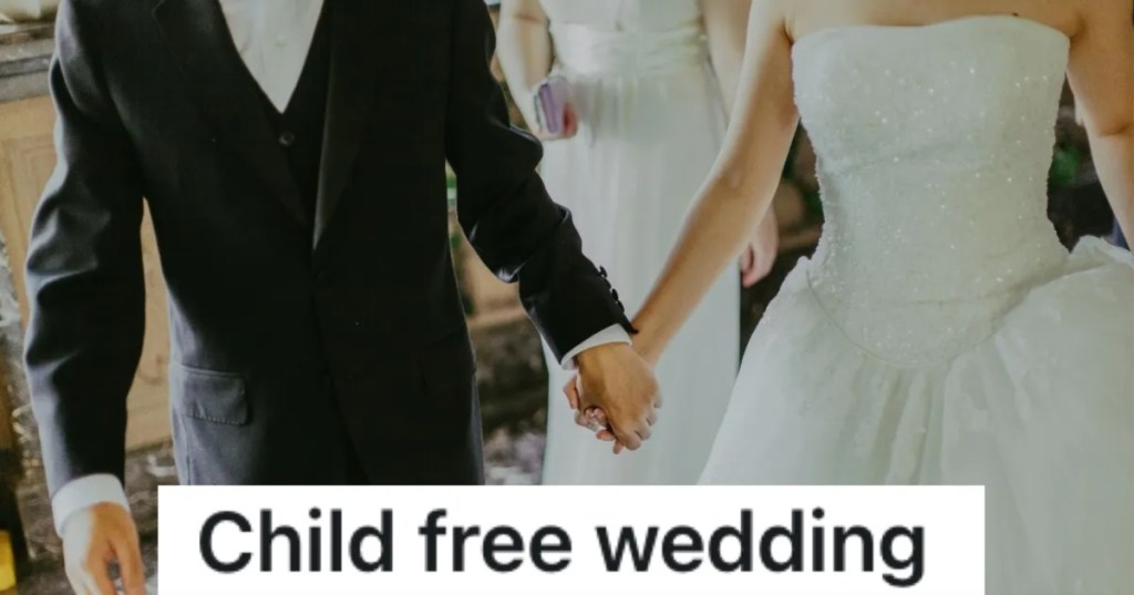 bride and groom holding hands