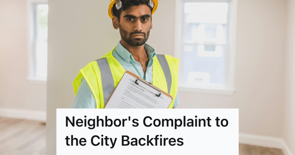 city inspector wearing a hard hat and safety vest