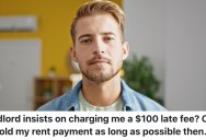 An Apartment-Dweller’s Rent Check Was Returned By Their Bank And They Were Slapped With A Late Fee, So They’re Going To Wait It Out And Pay The Fee When They Finally Get Evicted