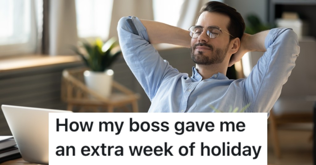 man relaxing at desk