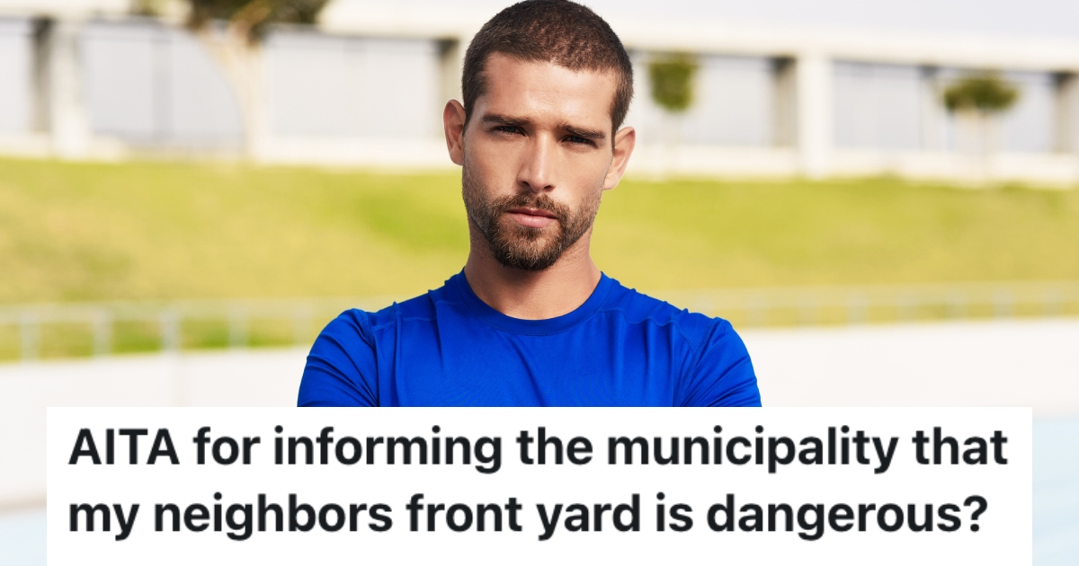 Homeowner Almost Got Hurt In A Neighbors Dangerous Front Yard, So He Reported It To The City And He Got Fined man with a serious look