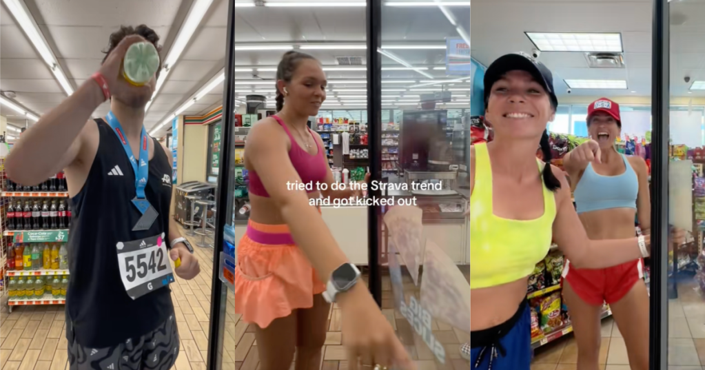 people getting water in stores