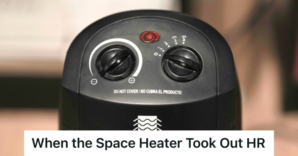 close up of a space heater