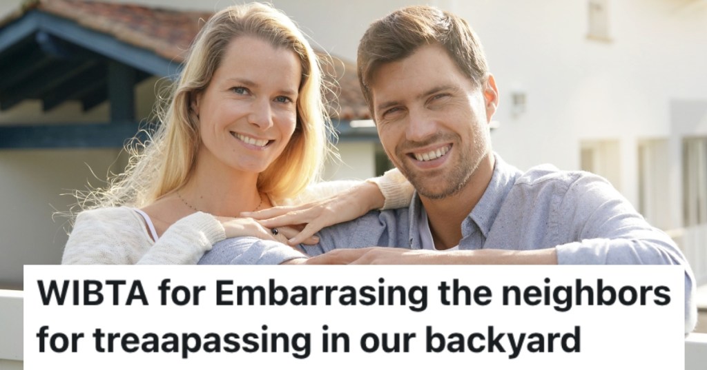 couple in their backyard