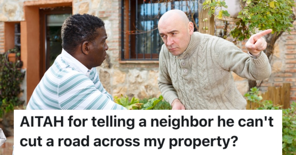 men talking over a fence