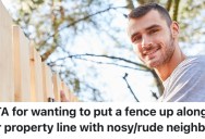 A Homeowner Doesn’t Get Along With His Next Door Neighbors, So He Built A Fence To Put A Barrier Between Them