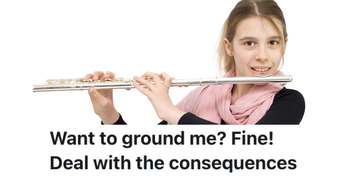 girl playing a flute