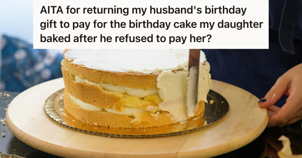 frosting a birthday cake