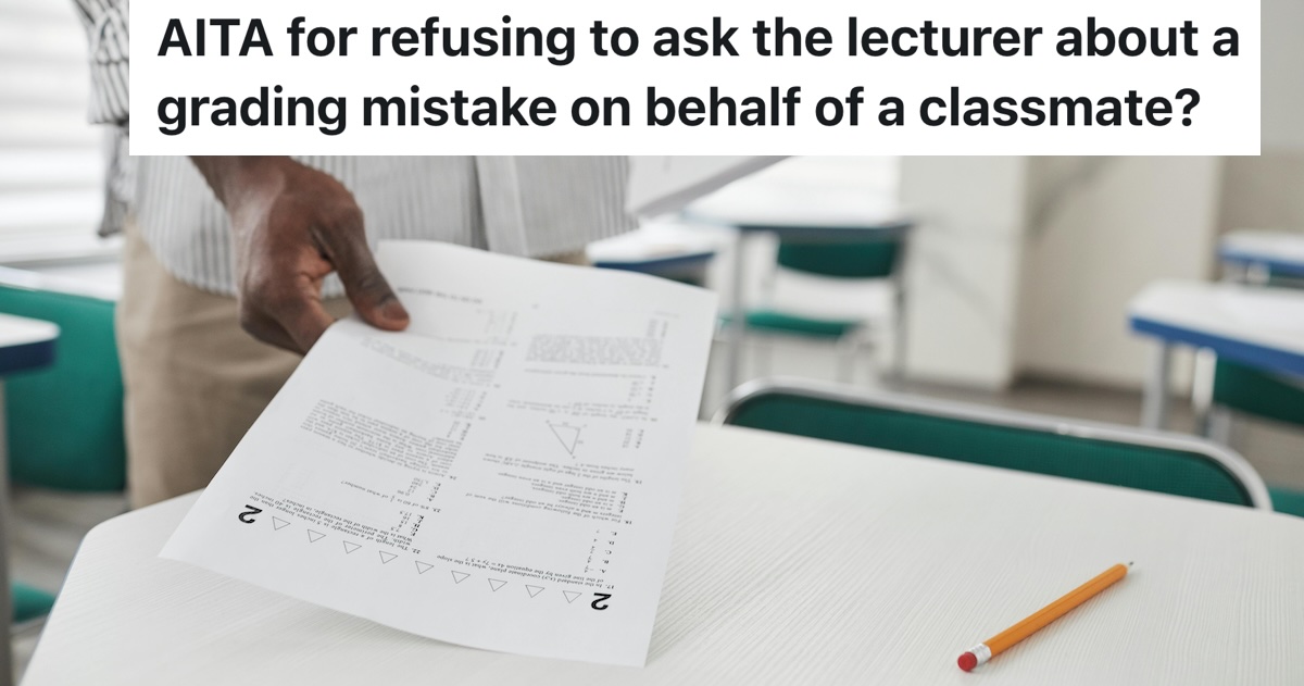 professor handing out a test