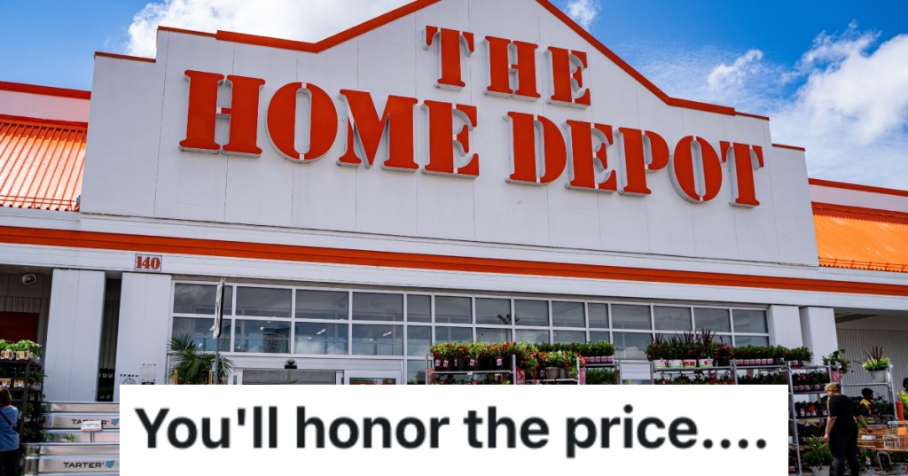 exterior of a home depot
