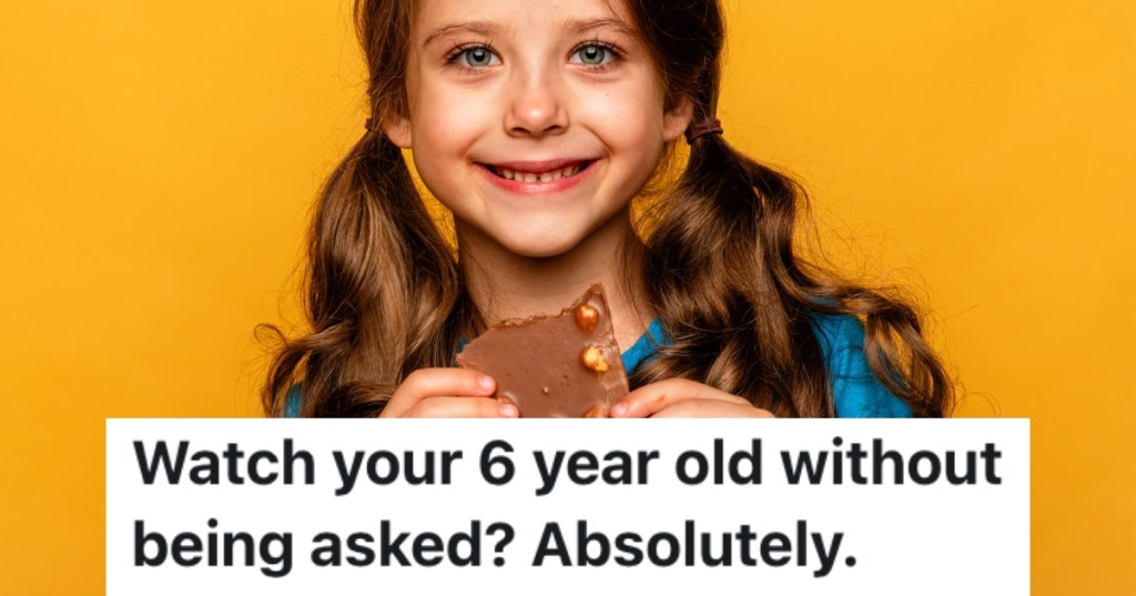 girl eating a chocolate bar