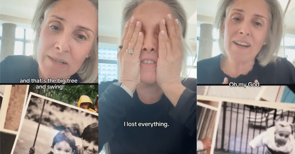 Ricki Lake looking at photos