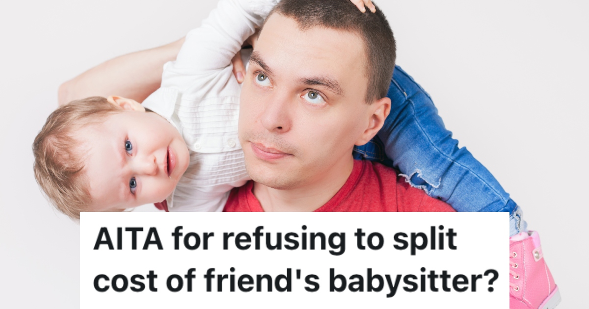 Dad Asked Close Friends To Help Pay For Babysitting So They Can All Have A Night Out, But They Refused To Split The Costs man with a young kid