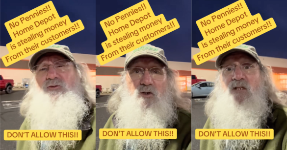 man talking about pennies