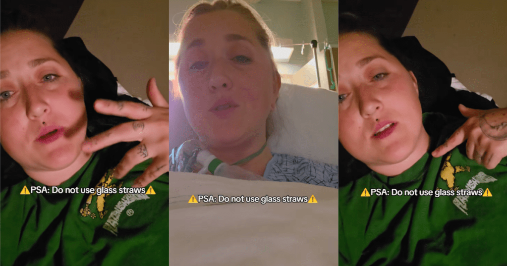 woman talking about straws