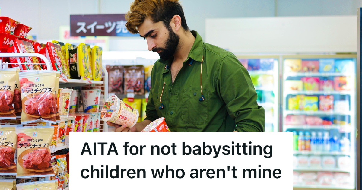 Gas Station Customer Was Volunteered To Watch A Strangers Two Kids, So When He Refused It Sparked A Moral Debate With His Girlfriend man shopping at convenience store