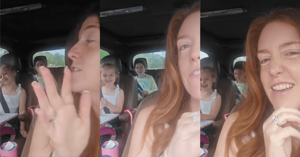 mom talking to her kids