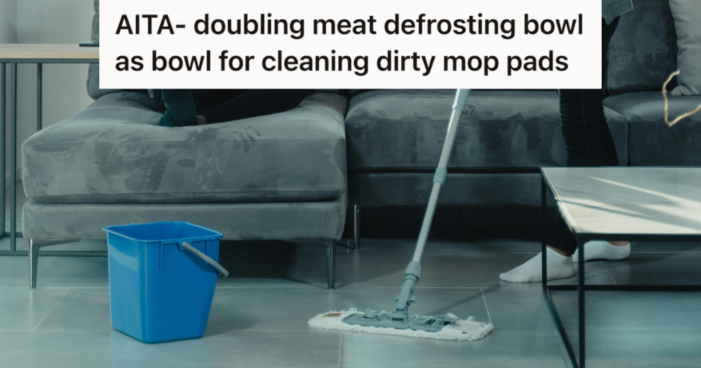 mopping the floor