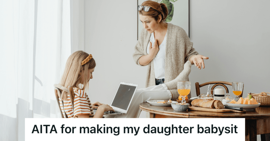 mother talking to her distracted teenage daughter