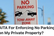 A Duplex Owner Got Tired Of People Parking In The Yard On His Property, So He Put Up No Parking Signs And Threatened To Tow Their Cars