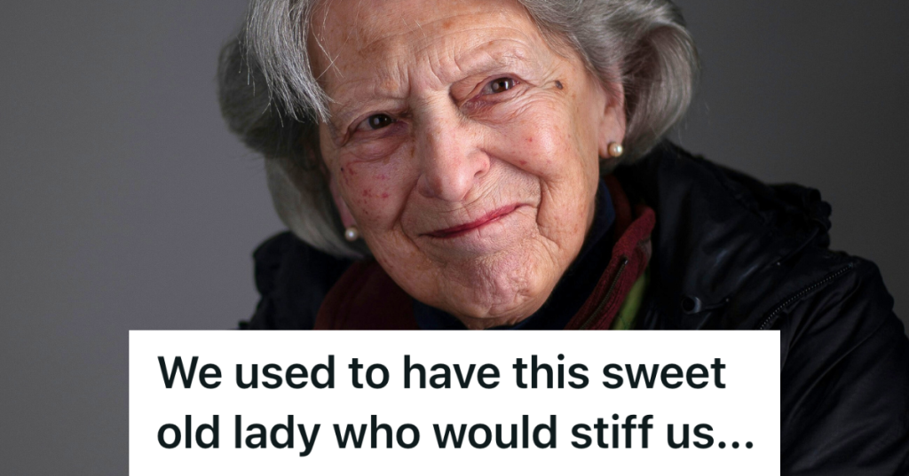 old lady smiling sweetly