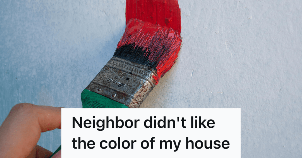 paint brush painting with red paint