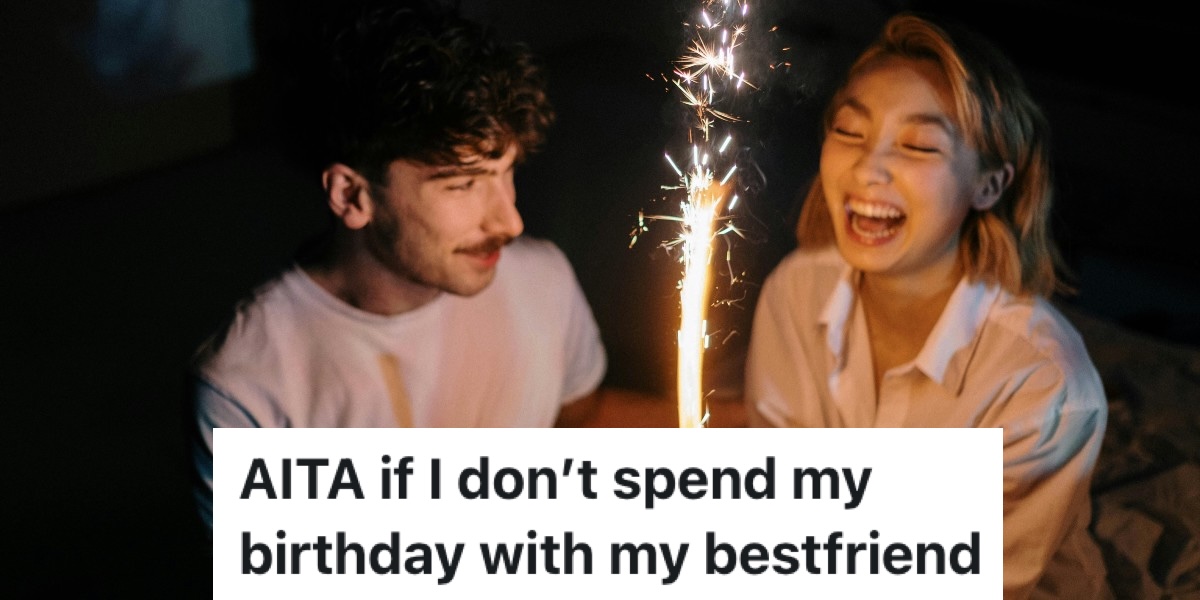 man and woman with a sparkler