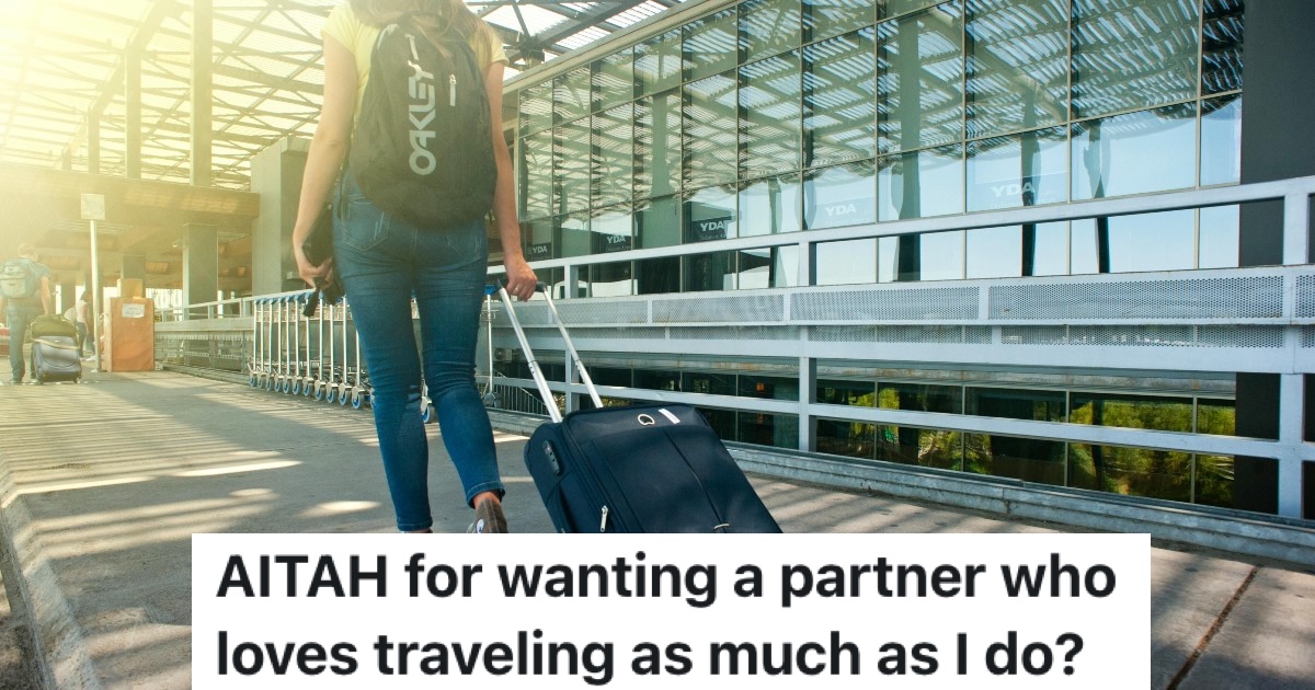 air traveler with wheel suitcase