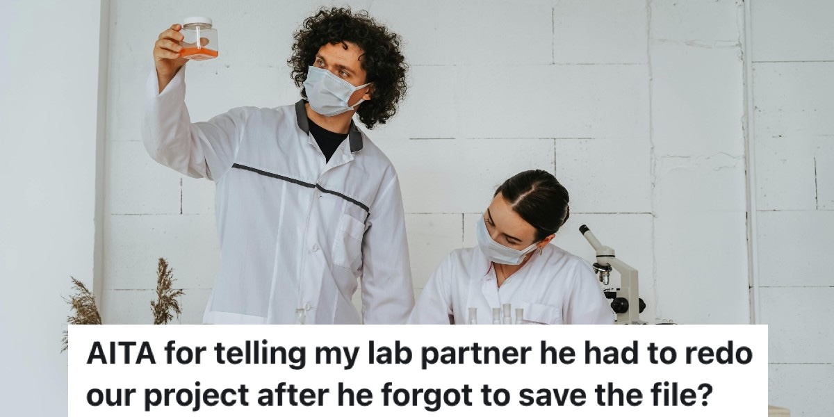lab partners doing an experiment