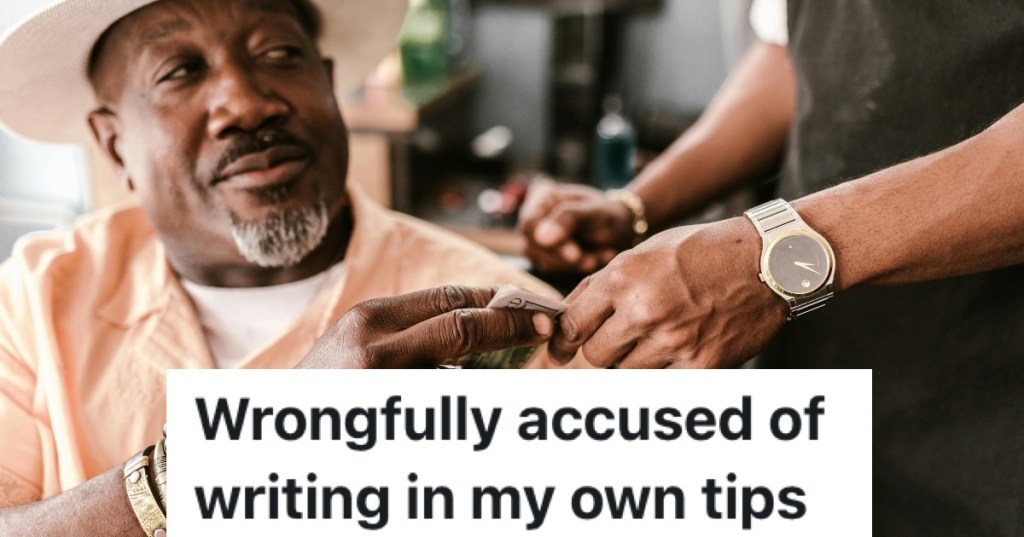 smiling man handing over a tip