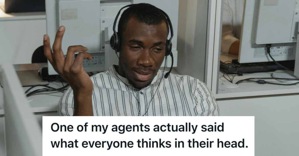 relaxed employee wearing a headset