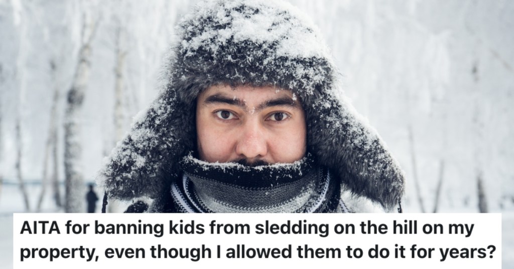 man in snowy weather