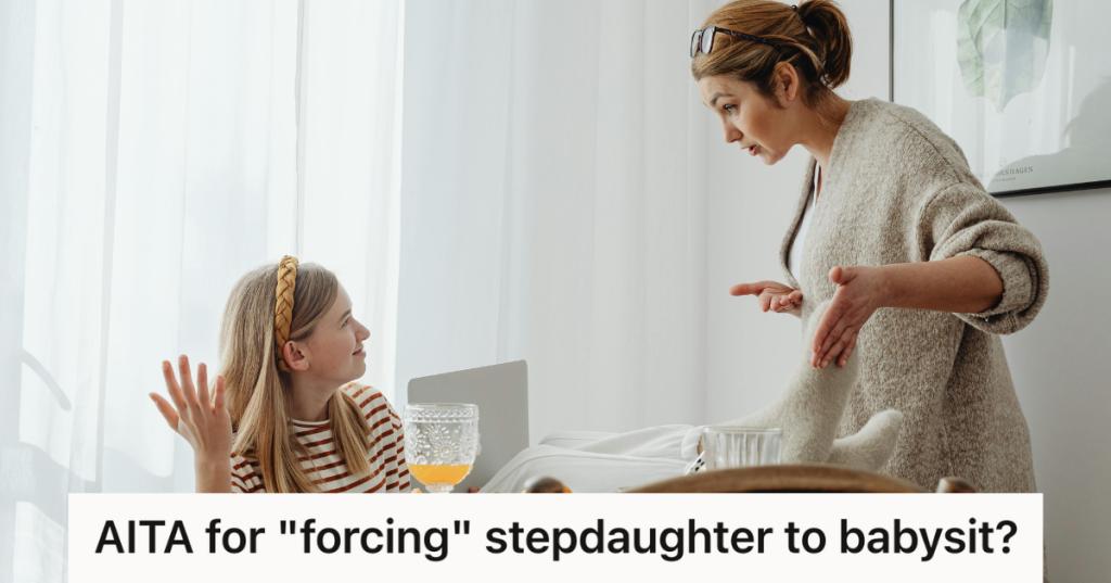 stepmother yelling at her stepdaughter
