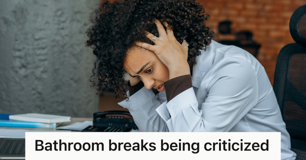 stressed female employee at her desk
