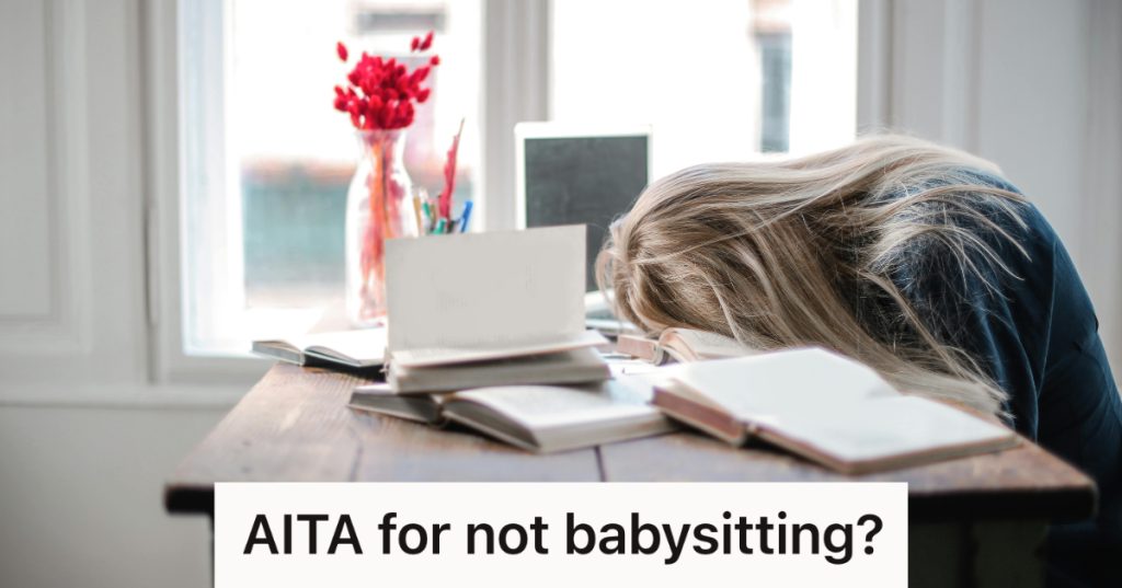stressed student face down in her books