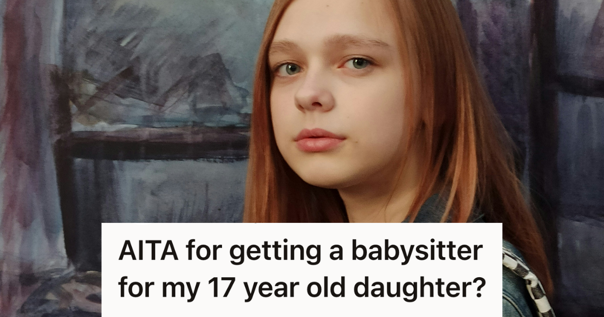 Father Refused His Teen’s Request For Fair Babysitting Pay, So He Hired Someone Else And Deepened The Rift With His Daughter teenage girl in front of painting