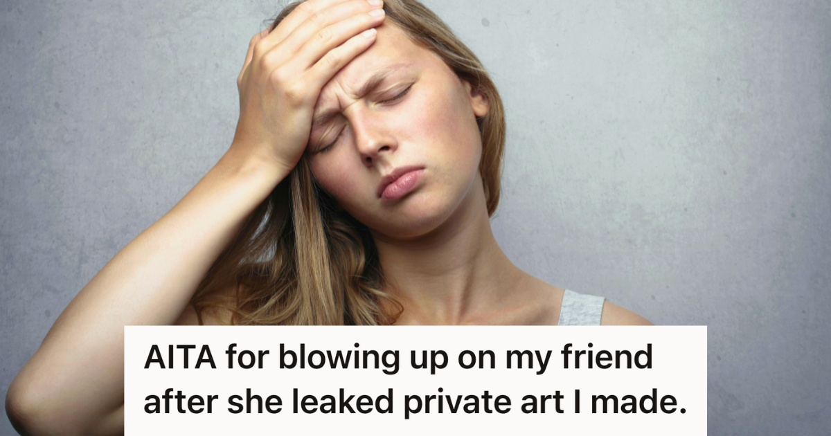 Teen Created Art To Heal From A Past Trauma, But When Her Friend Turned It Into Gossip, It Left Her Feeling Completely Betrayed teenage girl upset with hands on head