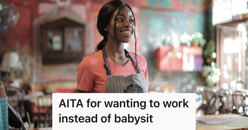 teenage girl working at a restaurant