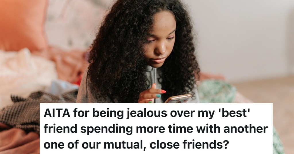 teen girl texting on her phone