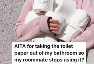 Tenant Got Fed Up With Her Roommate Using Her Private Bathroom, So She Considered Removing The Toilet Paper Before Leaving Town
