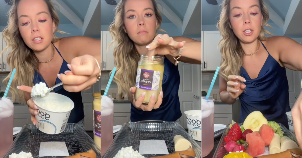 woman making a food dish